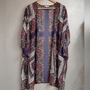 Maurice's Multi Patterned Flowy Kimono   Size 2/3